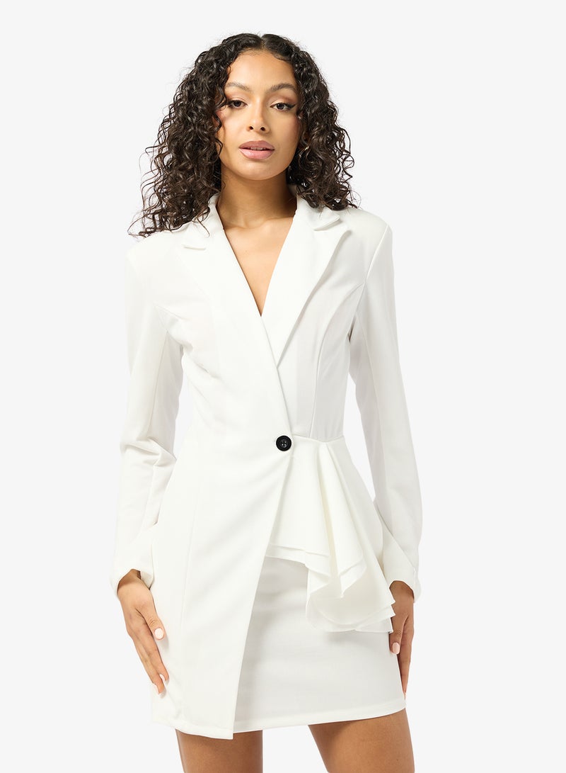 Ginger Cinched Waist Structured Blazer Dress - Image 1